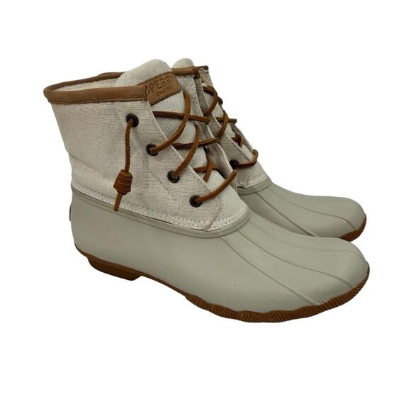 Sperry's Saltwater Sparkle Textile Waterproof Duck Boots - Picture 3 of 11